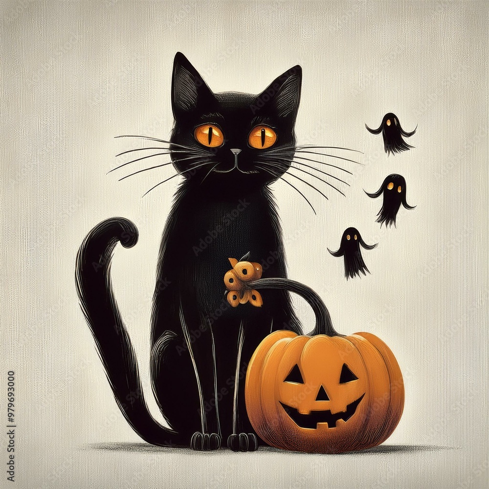 ハロウィンのイラストセット ハロウィンのイラストセット