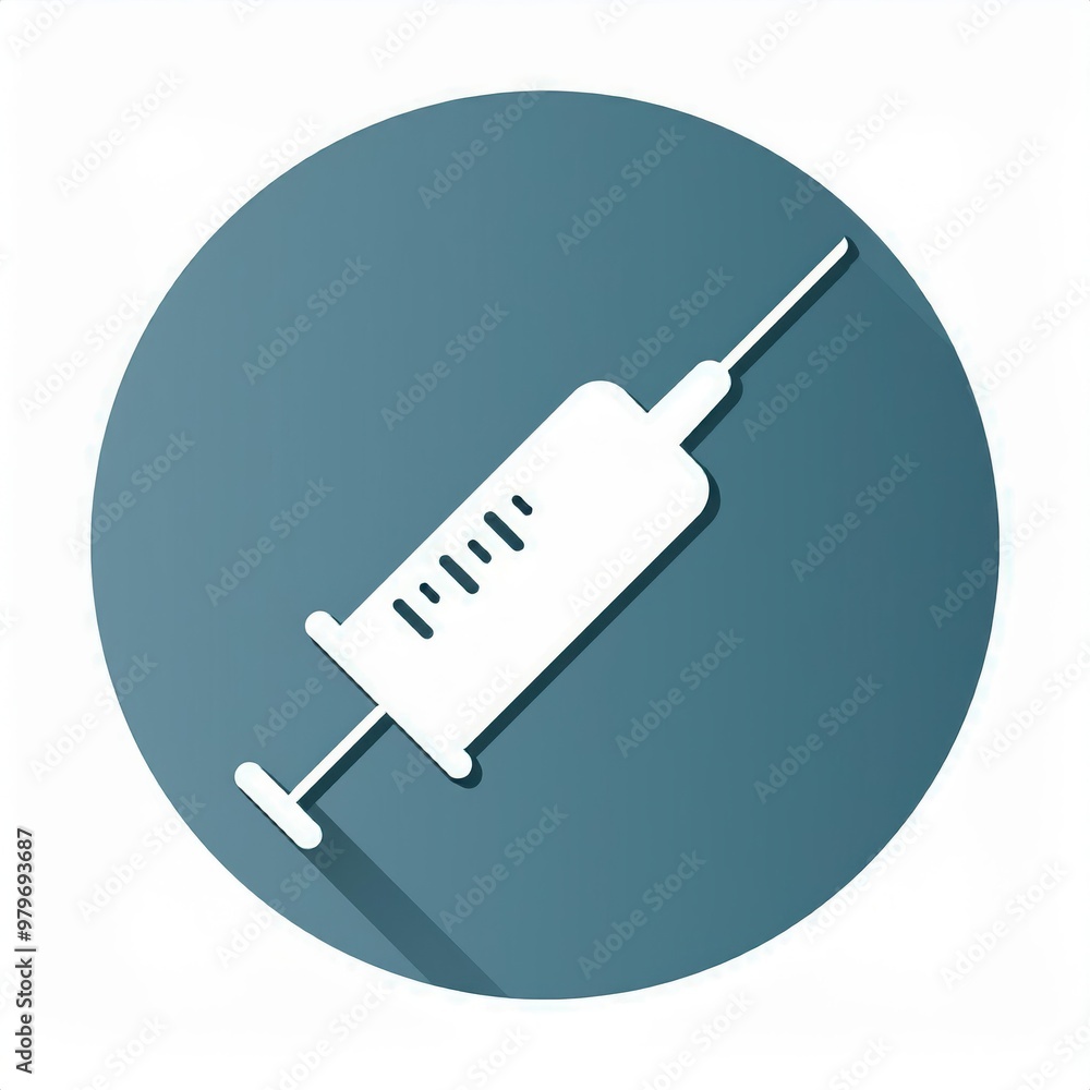 Vector Illustration of a Medical Syringe Icon. Clean, Minimalist Design Featuring a Transparent Body with Graduated Marks Sharp Needle Soft Shadows White Background, Vaccination or Healtcare Vector Illustration of a Medical Syringe Icon. Clean, Minimalist Design Featuring a Transparent Body with Graduated Marks Sharp Needle Soft Shadows White Background, Vaccination or Healtcare