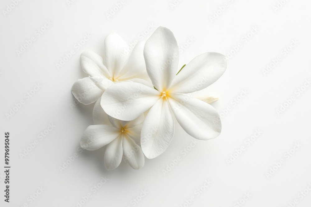 Fragrant White Jasmine Blossom Isolated Fragrant White Jasmine Blossom Isolated