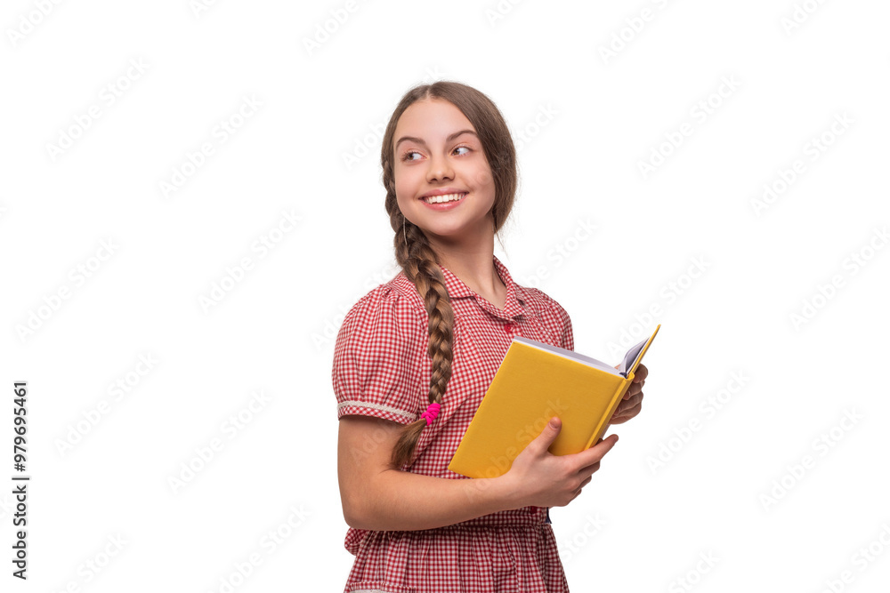Knowledge and education. Teen girl reading school book. Read a book. Student literature reader. Student isolated on white Teen girl study. Back to school. Reading education. Erudition concept Knowledge and education. Teen girl reading school book. Read a book. Student literature reader. Student isolated on white Teen girl study. Back to school. Reading education. Erudition concept