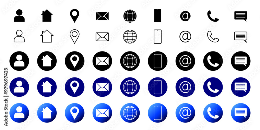 Set of web and mobile vector icons Set of web and mobile vector icons