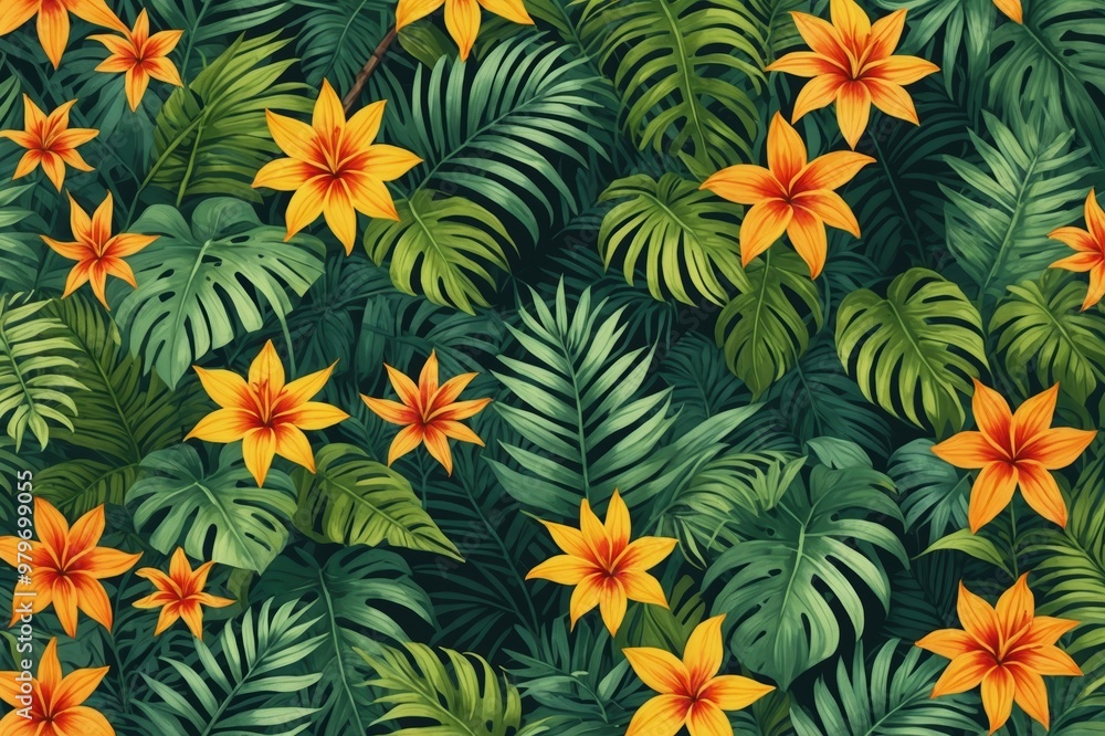 wallpaper print jungle flowers pattern wallpaper print jungle flowers pattern