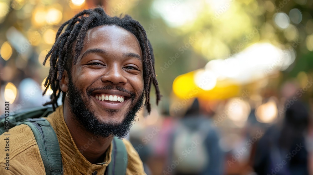 A candid shot of someone smiling during a casual outing or event. A candid shot of someone smiling during a casual outing or event.