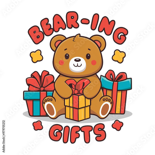 Teddy Bear illustration Clipart Design