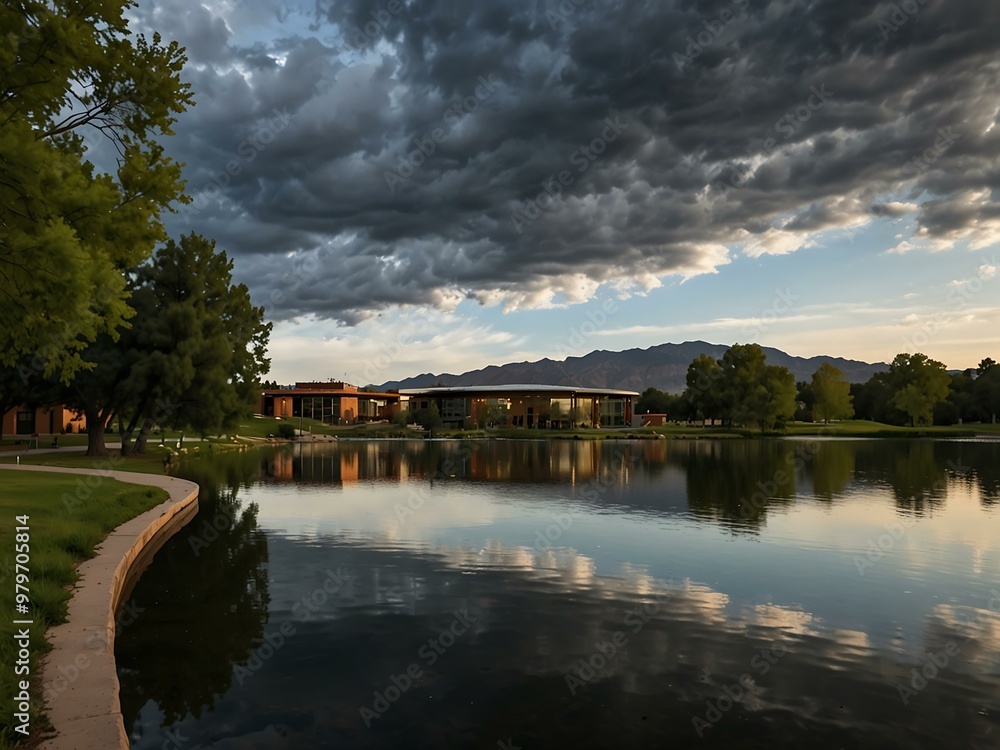 Ferril Lake and event center, Denver City Park. Ferril Lake and event center, Denver City Park.