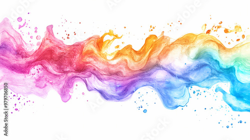 colorful paint splashes