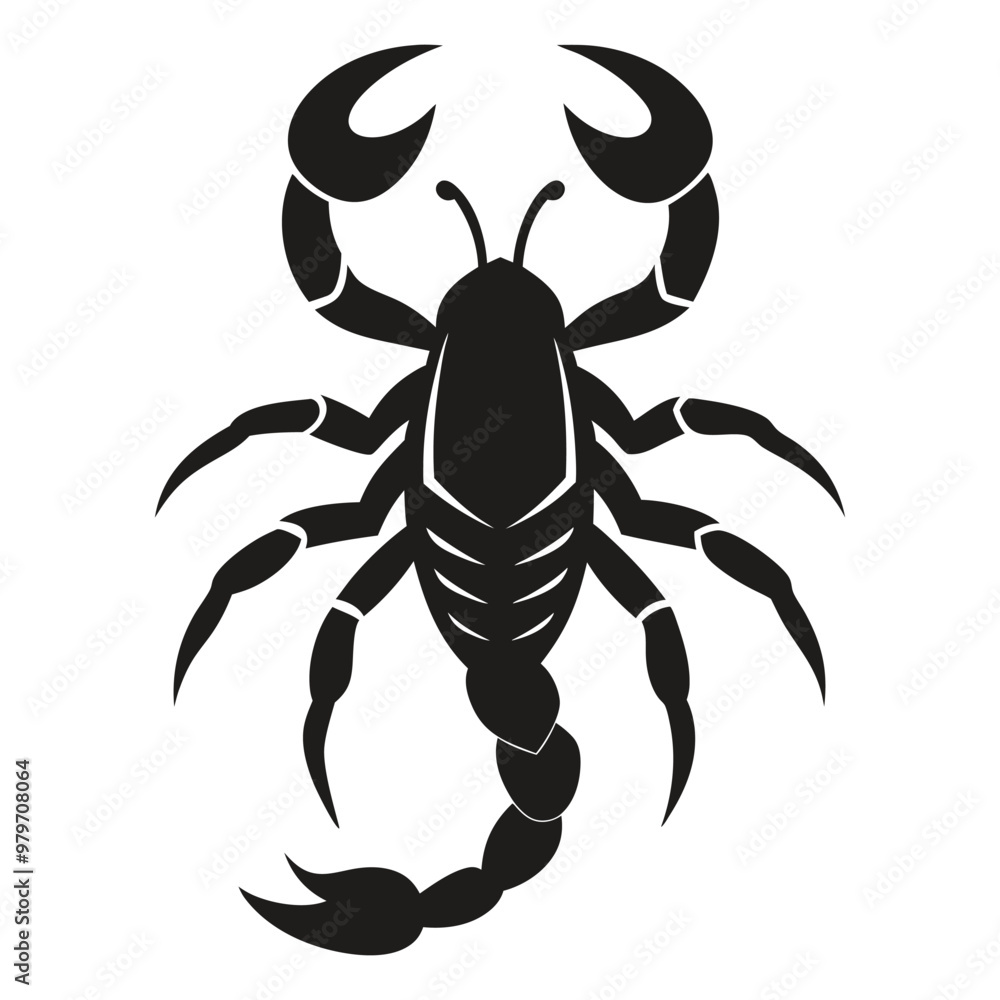 scorpion silhouette isolated on white scorpion silhouette isolated on white