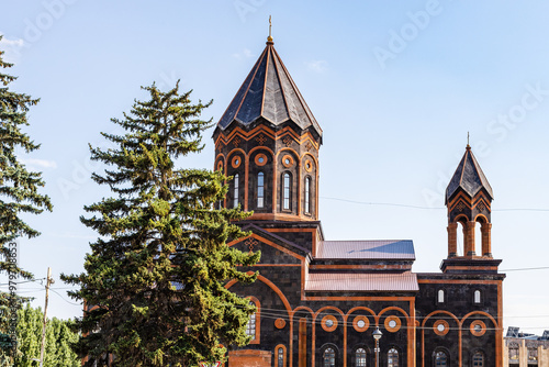 edifice of Holy Saviour's Church in Gyumri city photo