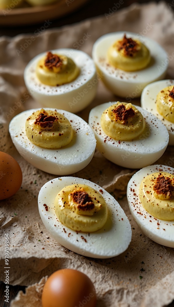Fluffy deviled eggs. Fluffy deviled eggs.