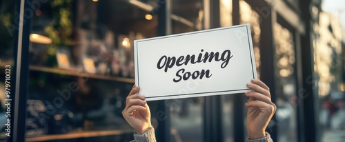 The Opening Soon Business Sign