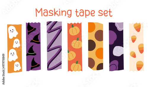 Halloween autumn pumpkin masking tape photo