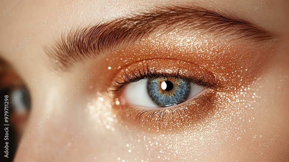 Shimmery eyeshadow brings sparkle and brightness to the eyelids for a glamorous effect Shimmery eyeshadow brings sparkle and brightness to the eyelids for a glamorous effect