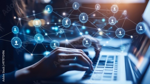 A B2B company leveraging AI-powered tools to track sales conversions from social media campaigns, enhancing lead generation and closing deals.