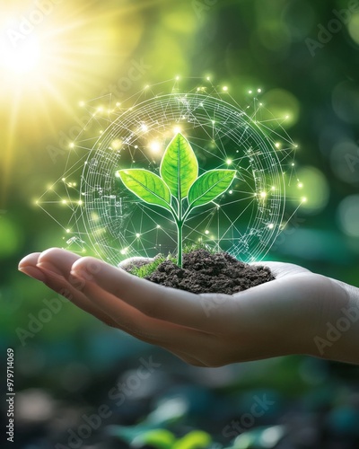A blockchain-powered environmental impact assessment platform, providing real-time tracking of carbon footprints and offering data on sustainability metrics.