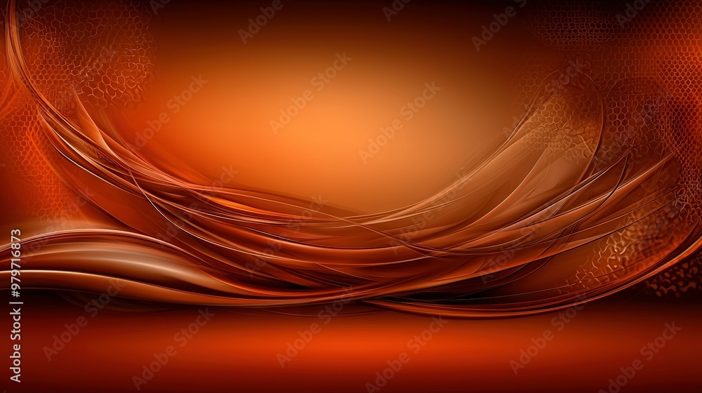 An orange and brown abstract background with wavy patterns in the upper and lower halves of the image An orange and brown abstract background with wavy patterns in the upper and lower halves of the image