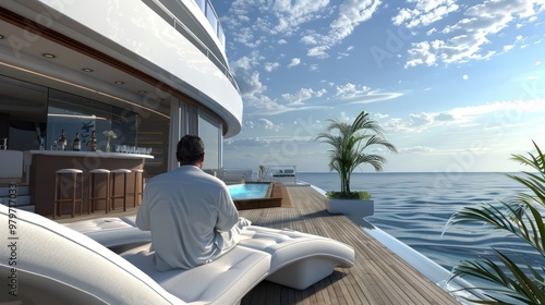 Luxury Yacht Deck with Ocean Views photo