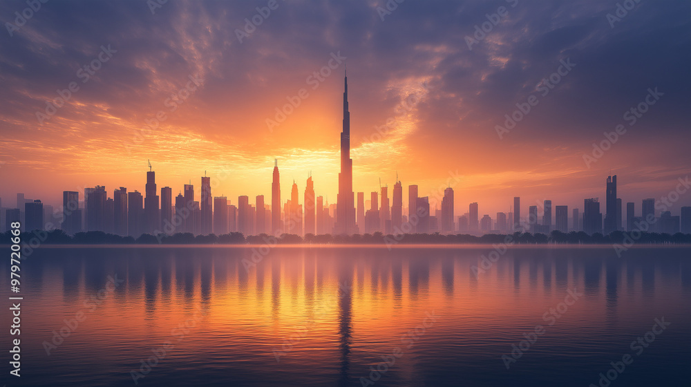 A serene evening scene where the tallest buildings glow in soft, orange light, while shorter ones are cast in deeper shadows. The calm atmosphere hints at the city's transition into night. A serene evening scene where the tallest buildings glow in soft, orange light, while shorter ones are cast in deeper shadows. The calm atmosphere hints at the city's transition into night.