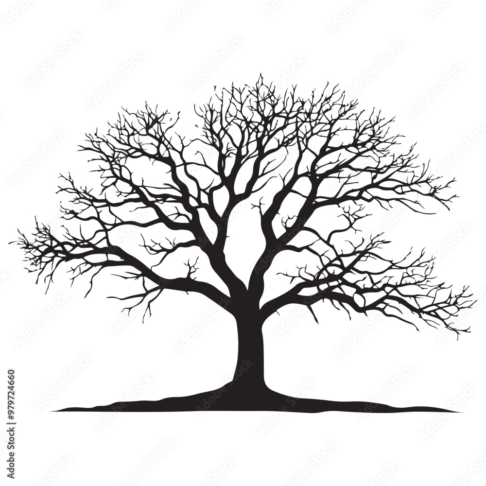 Black tree Symbol style and white background, Natures Elegy A Dead Tree in Black Vector Faded Majesty Monochromatic Vector Black tree Symbol style and white background, Natures Elegy A Dead Tree in Black Vector Faded Majesty Monochromatic Vector