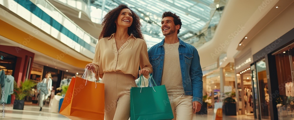 The Happy Shopping Couple The Happy Shopping Couple
