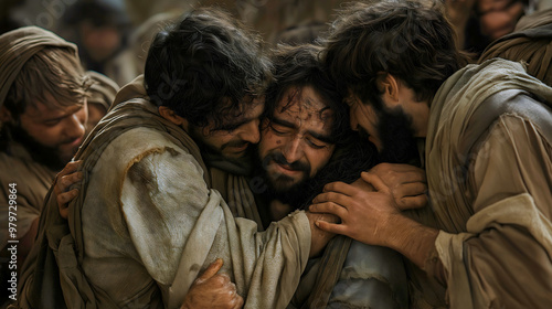 Joseph from the Bible, after reuniting with his brothers, forgave them despite their past betrayal and reconciled with them.