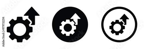  Operational excellence vector icons set. Operational excellence icon designs