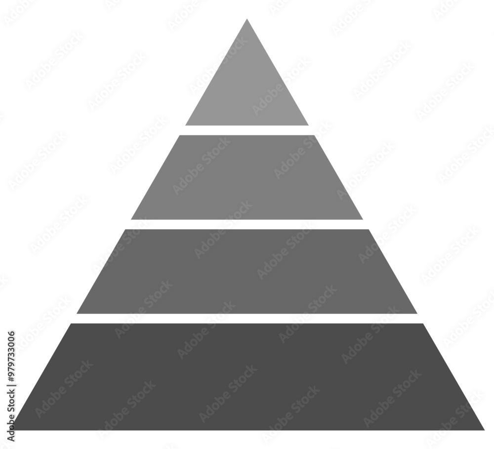 Pyramid chart icon isolated on white background. Pyramid chart icon isolated on white background.