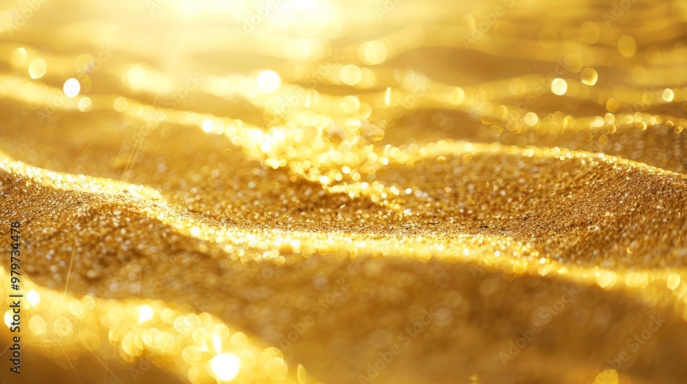 Yellow sand covering the beach generative ai Yellow sand covering the beach generative ai