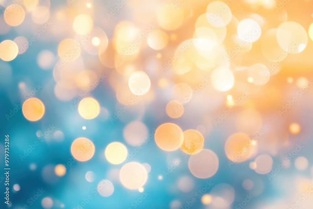 Light Orbs. Abstract White and Blue Bokeh Background with Blurred Light Effects Light Orbs. Abstract White and Blue Bokeh Background with Blurred Light Effects