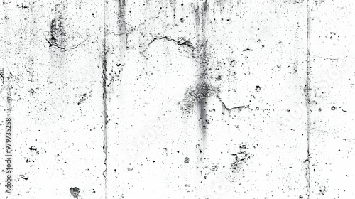 Grunge White Concrete Wall Texture with Cracks and Stains - Seamless Background Pattern for Design Projects