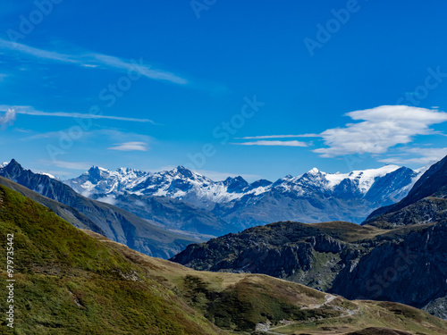 massif de la vanoise en panorama à partir du beaufortain photo