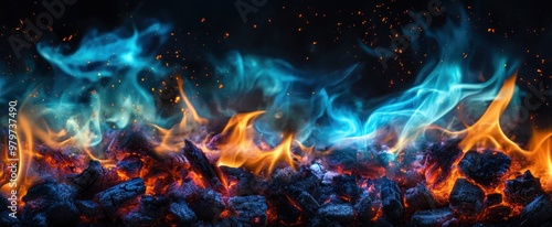 The Fiery Charcoal Flames