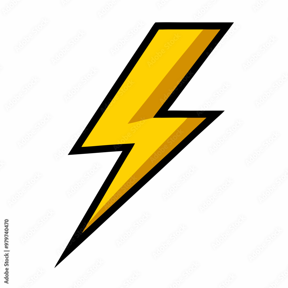 Lightning vector on white background Lightning vector on white background