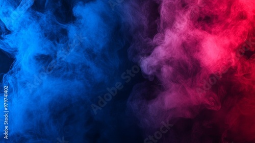 Abstract blue and red smoke background, perfect for modern designs. Represents energy, passion, and mystery.