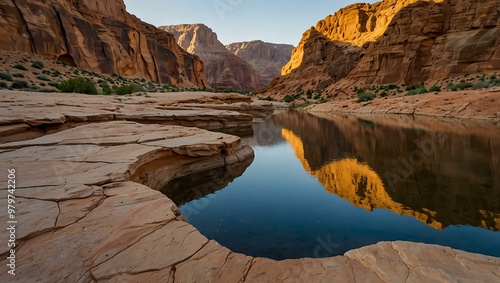 Hiking through Reflection Canyon, Utah