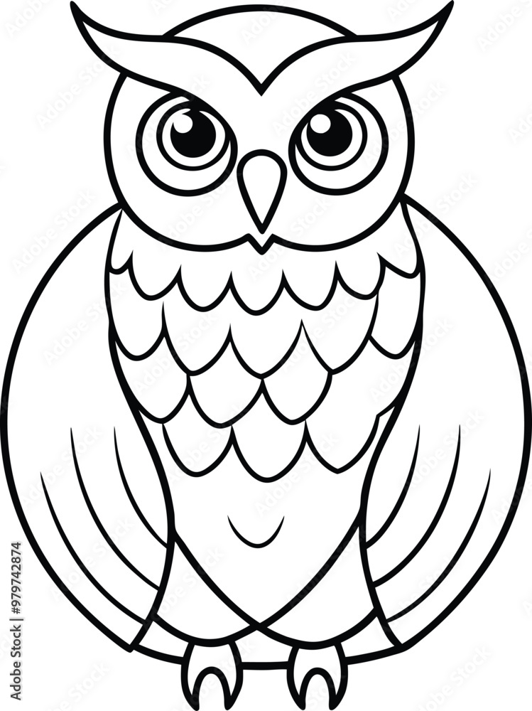 Owl bird logo icon vector illustration in a bold black design Owl bird logo icon vector illustration in a bold black design