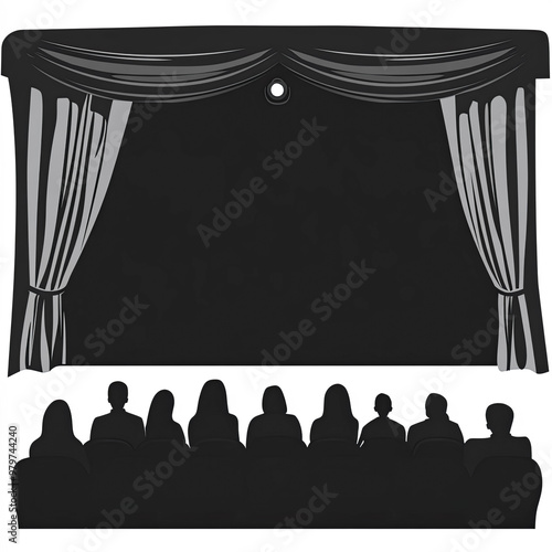 Theatre Audience Silhouette...