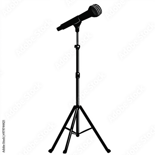 Microphone Stand Silhouette...