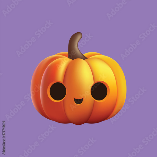 A cartoon pumpkin with a smile on its face
