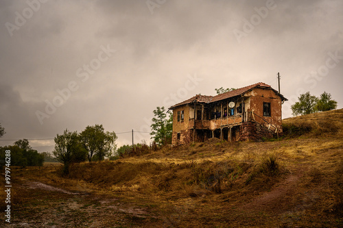 abandoned house in the woods