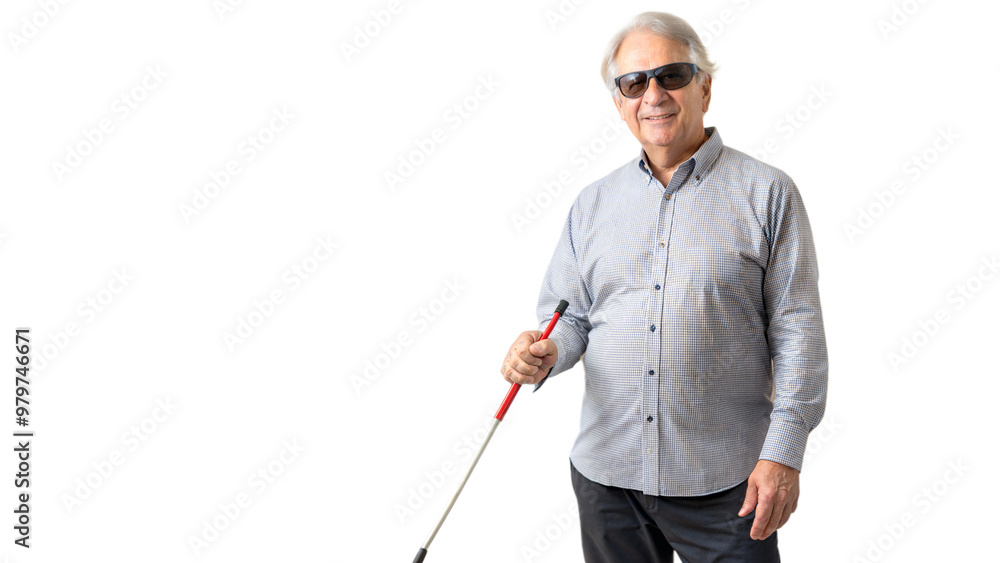 Happy elderly man with a cane standing confidently on a black background, senior with mobility assistance. Happy elderly man with a cane standing confidently on a black background, senior with mobility assistance.