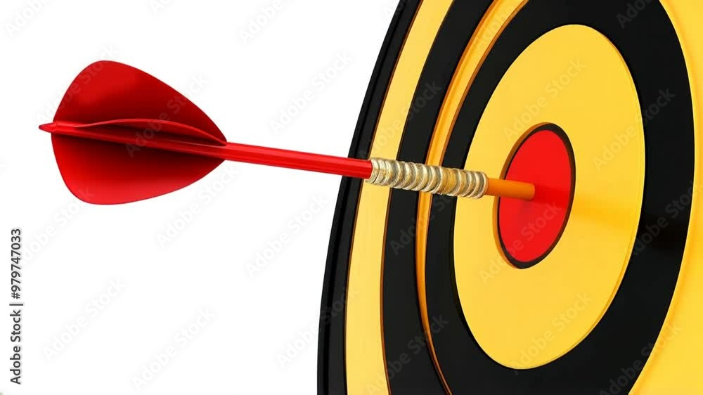 red dart on target red dart on target