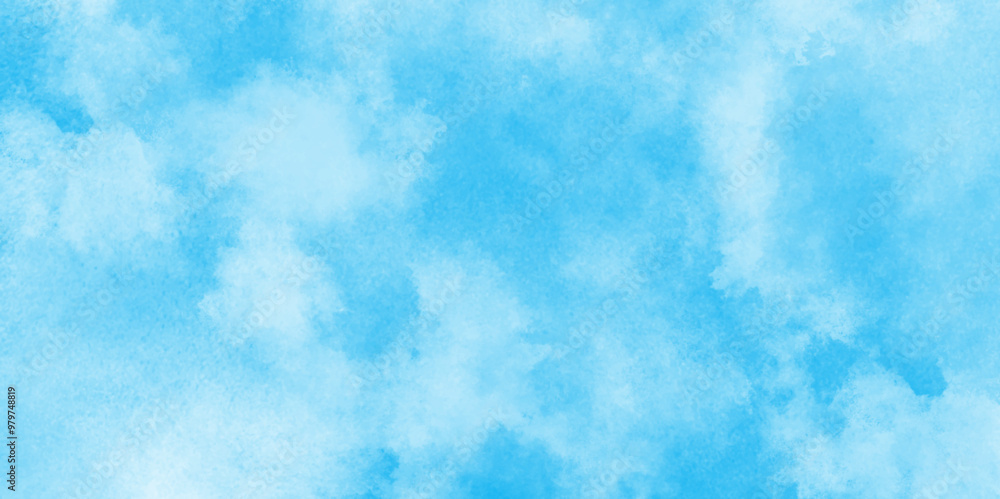 Abstract blue color clouds background, Vibrant clear blue sky with puffy and blurry natural clear clouds, watercolor background concept abstract cloudy sky, cloudy and grunge blue watercolor. Abstract blue color clouds background, Vibrant clear blue sky with puffy and blurry natural clear clouds, watercolor background concept abstract cloudy sky, cloudy and grunge blue watercolor.