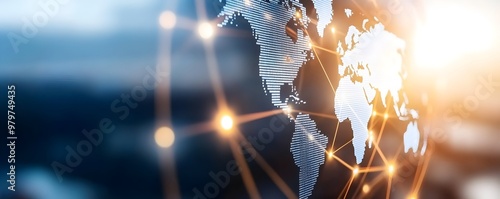 Wallpaper Mural Global Supply Chain Logistics Map - International Shipping Routes  Multimodal Freight Solutions for Enhanced Transport System Visualization Torontodigital.ca