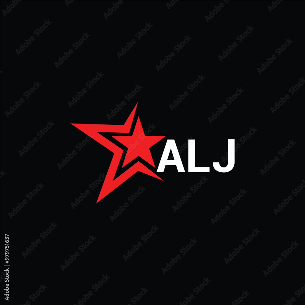 Obraz premium ALJ Letter Initial Logo Design Template Vector Illustration 