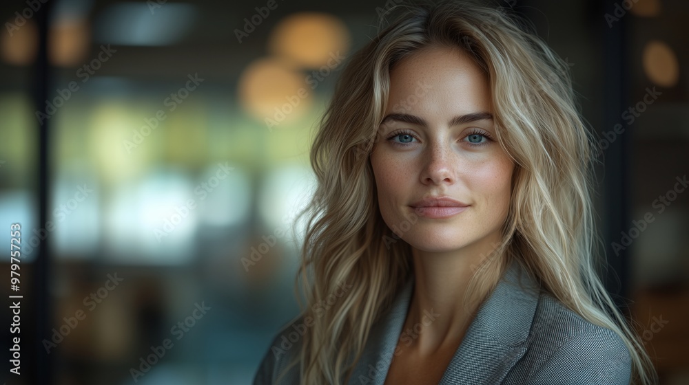 a confident female CEO standing in a moden office with large window, wearing a tailored suit and looking out thoughtfully a confident female CEO standing in a moden office with large window, wearing a tailored suit and looking out thoughtfully