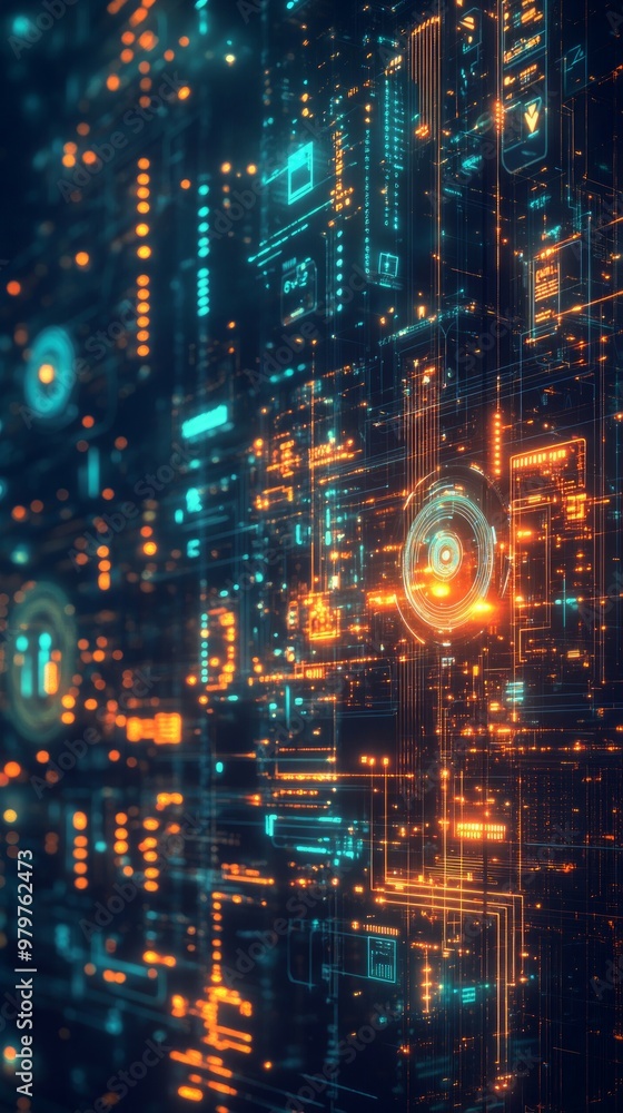 Obraz premium The Smart Grid, Smart Cities and IoT Integration