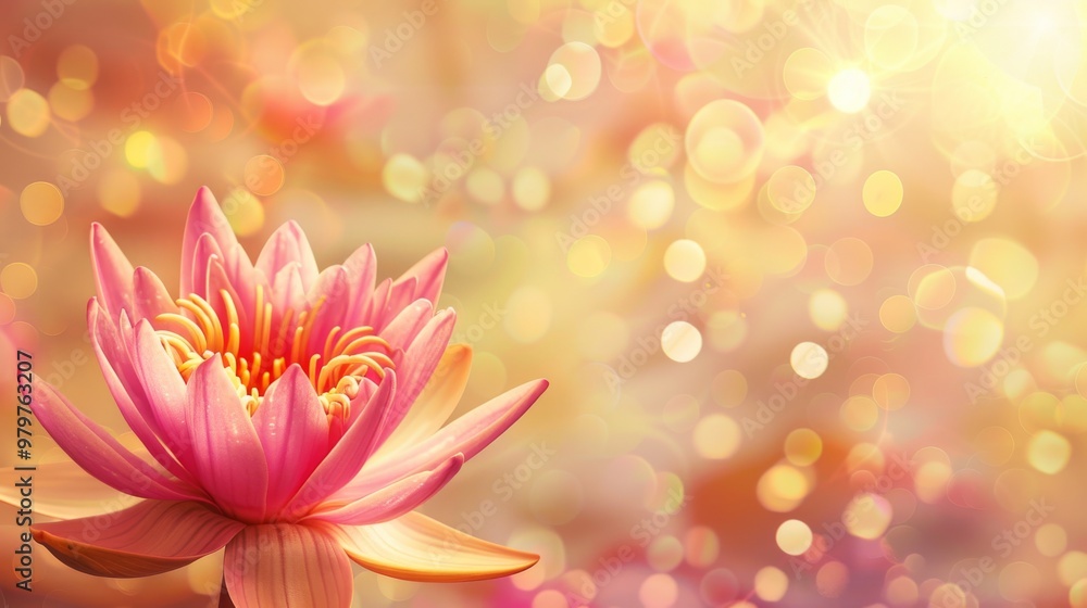 Delicate Lotus Illustration Representing Tranquility and Harmony Delicate Lotus Illustration Representing Tranquility and Harmony