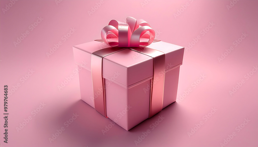 3D cartoon gift box – A pink-themed 3D render of a gift box, used for birthday, holiday, or_1(37) 3D cartoon gift box – A pink-themed 3D render of a gift box, used for birthday, holiday, or_1(37)
