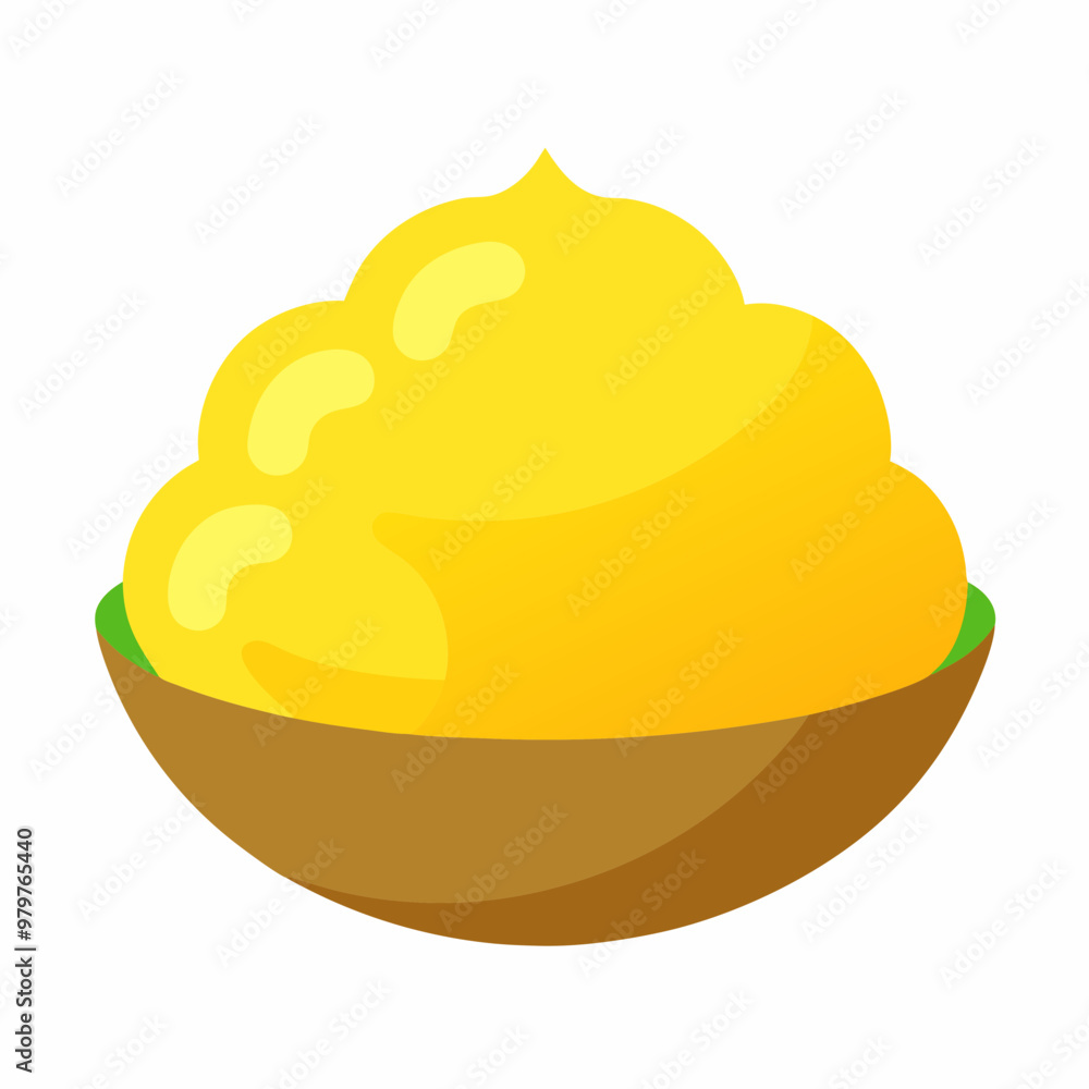 Vector design of mashed potatoes on a white background Vector design of mashed potatoes on a white background