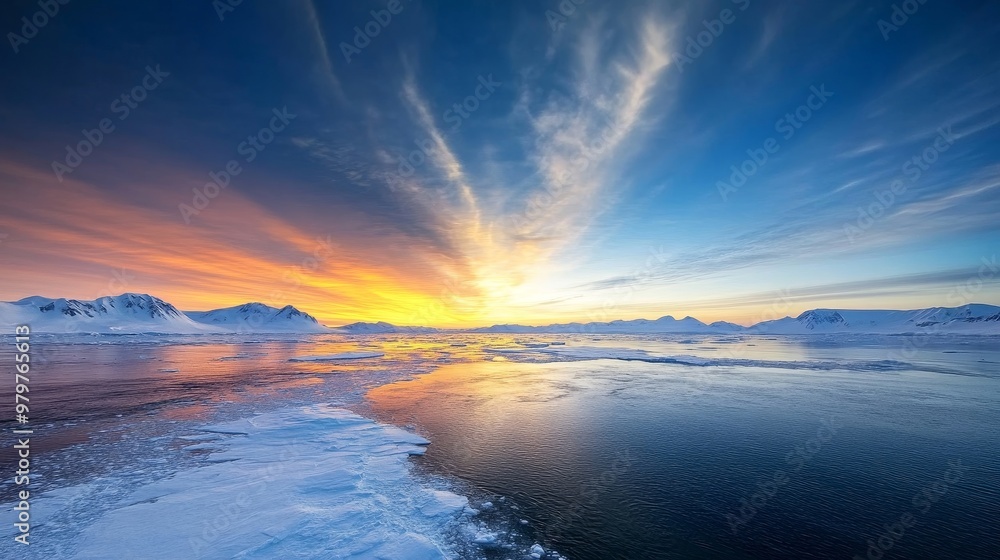 Antarctic polar night, aurora Australis, vibrant sky. Antarctic polar night, aurora Australis, vibrant sky.